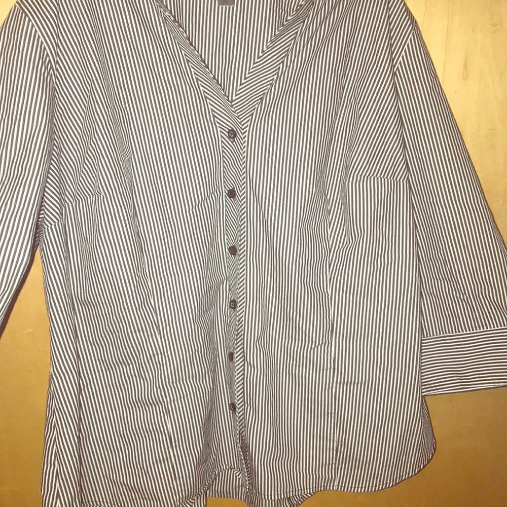 Worthington Woman Stretch 3X Striped Blouse